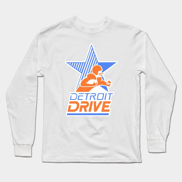 Defunct Detroit Drive Football Long Sleeve T-Shirt by LocalZonly